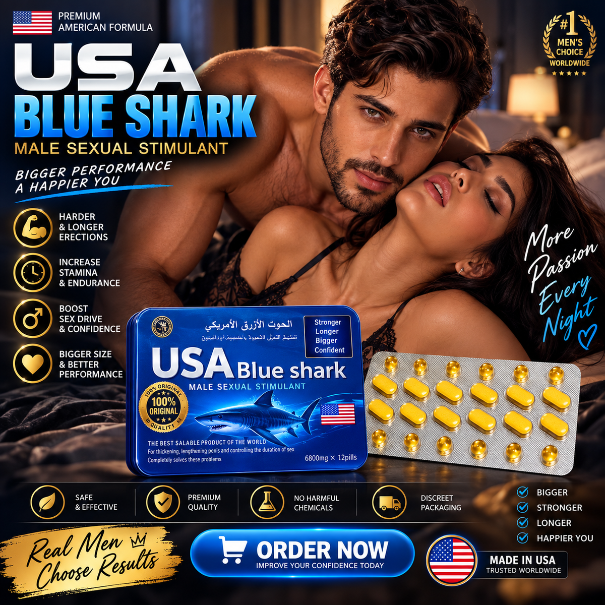 USA Blue Shark Tablets